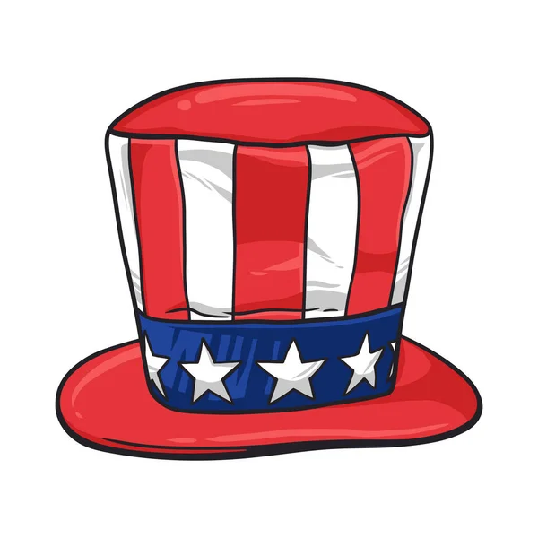 Uncle Sams Hut Auf Weißem Hintergrund Vektorillustration — Stockvektor