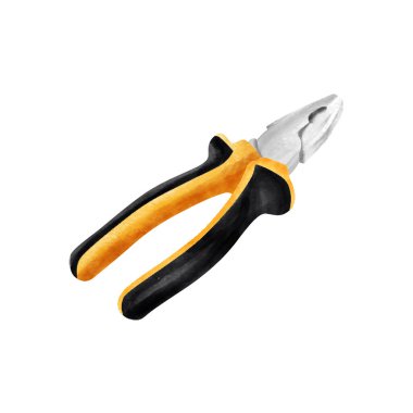 Beyaz arka planda el yapımı kerpeten. Suluboya çizimi.