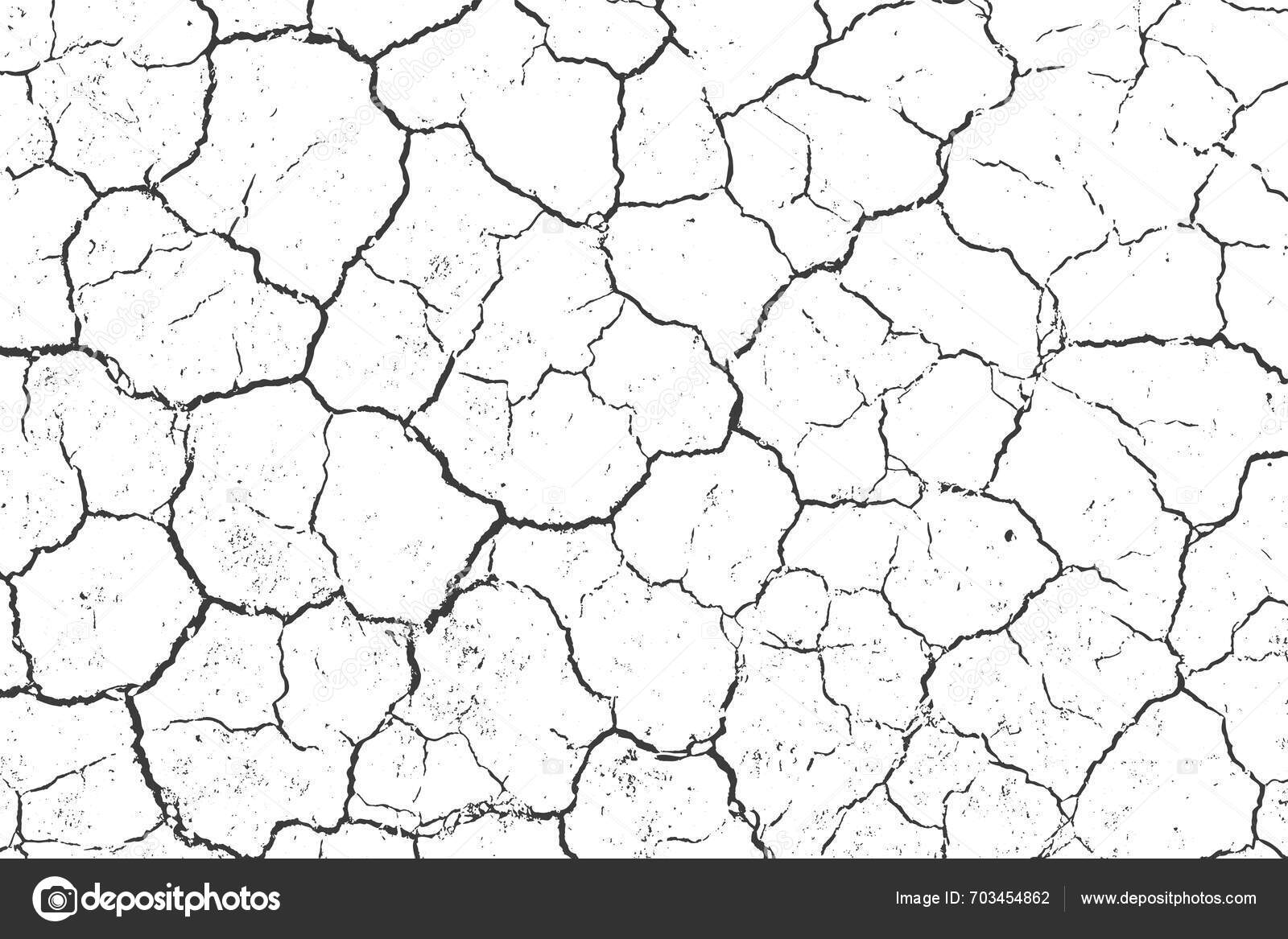 Cracked Ground Background Cracks Ground Texture Vector Illustration ...