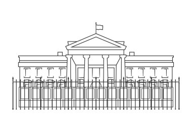 Beyaz Saray 'ın minimalist siyah beyaz çizgisi..