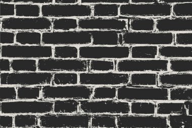Siyah ve beyaz eskimiş tuğla duvar dokusu