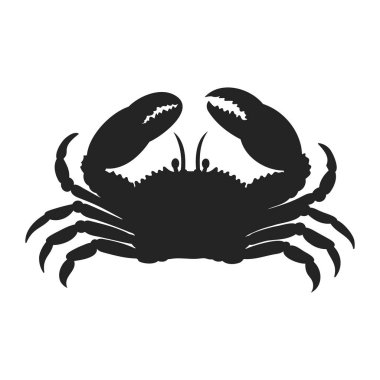 Yengecin silueti, anatomisini ve keskin kıskaçlarını vurguluyor..