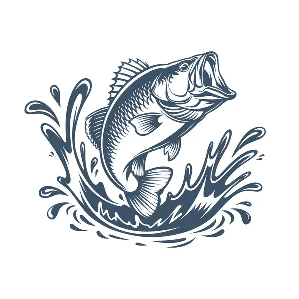 Sudan çıkan levrek çizgisi sanatı..