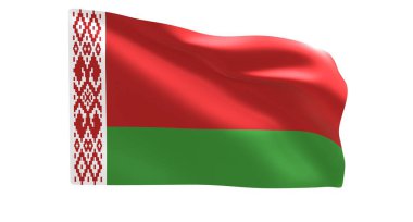 Beyaz Rusya ulusal bayrak rüzgarlı vektör dalgası 