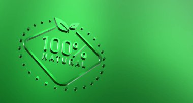 Yeşil arka planda% 10 indirim metni. 3 Boyutlu Hazırlama 