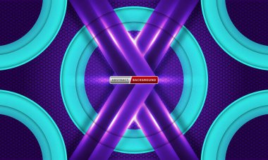 Altıgen deseni. Basit altıgen elementlere sahip geometrik soyut mor ve mavi arkaplan.