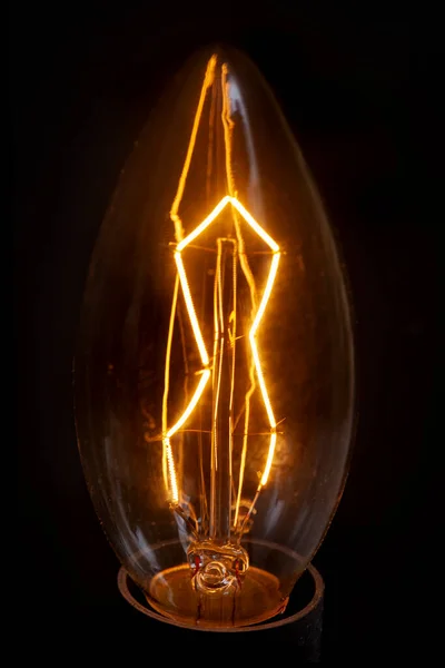 Ampoule Sur Noir Afrique Sud Cas Catastrophe Électrique — Photo