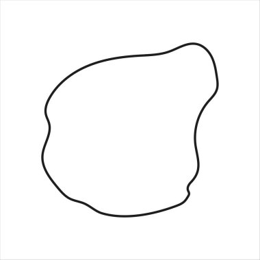 Soyut Peyzaj El Çizim Elementleri. El yapımı tasarım elementleri. Vektör siyah mürekkep soyut dokuları.