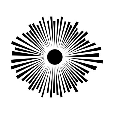 Güneş ikonu vektörü. Basit parlaklık işareti. El çizimi şirin parlak güneş. Vektör grafik illüstrasyonu