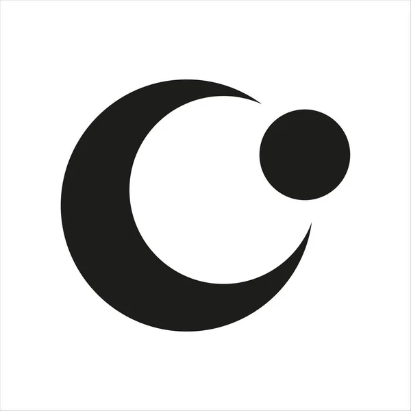白い背景に孤立した黒い天体の月の相を描いた手 ムーンアイコンベクトル 月の星のアイコン 白い背景のロゴイラスト — ストックベクタ