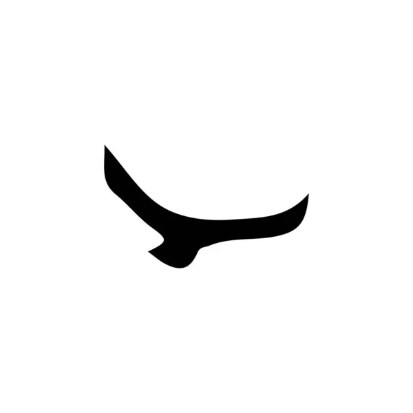 Hand Drawn Flying Bird Silhouettes Oiseaux Monochromes Illustration Isolée Sur — Image vectorielle