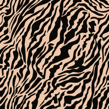 Zebra Stripes Seamless Pattern. Animal print background for fabric, textile, design, advertising banner.
