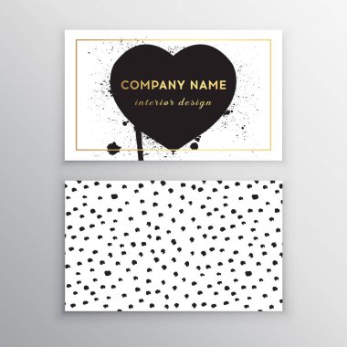 Broşürler, Flyers, Mobil Teknolojiler ve Çevrimiçi Hizmetler, Typographic Amblemleri, Logo, Banners ve Infographic için Siyah ve Altın Tasarım Şablonları. Soyut Modern Arka plan. Fırça darbesi.