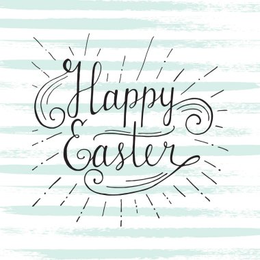 Paskalya tabirleri. Beyaz arka planda paskalya yumurtaları olan tebrik kartı şablonları. Modern kaligrafi tarzında mutlu paskalya harfleri.