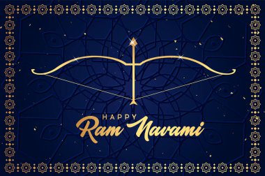 Happy Ram Navami festival of India. Ram Navami Indian festival banner design template.