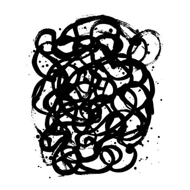 Mürekkep fırçası darbeleri. Grunge fırça darbeleri arka planda. Grunge dokusu arka planda. Fırça darbeleri dokuyu etkiler. Siyah fırça darbeleri beyaz arkaplanda izole edilmiş. Fırça darbeleri grunge arkaplanı.