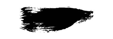 Siyah fırça darbeleri beyaz arkaplanda izole edilmiş. Kuru Fırça Darbeleri ve Tırmalamalar Retro Grunge Arka planı. Fırça darbesi dokusu. Siyah mürekkep, boya sıçraması.