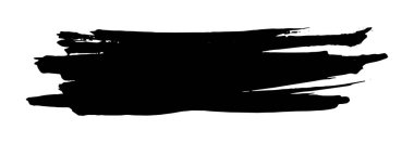 Siyah fırça darbeleri beyaz arkaplanda izole edilmiş. Kuru Fırça Darbeleri ve Tırmalamalar Retro Grunge Arka planı. Fırça darbesi dokusu. Siyah mürekkep, boya sıçraması.