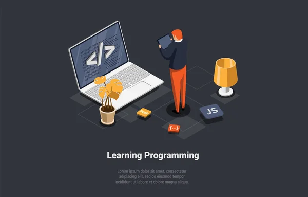 Προγραμματισμός Και Κωδικοποίηση Μάθησης Καινοτόμες Λύσεις Μεγάλων Δεδομένων Εργαλεία Και — Διανυσματικό Αρχείο
