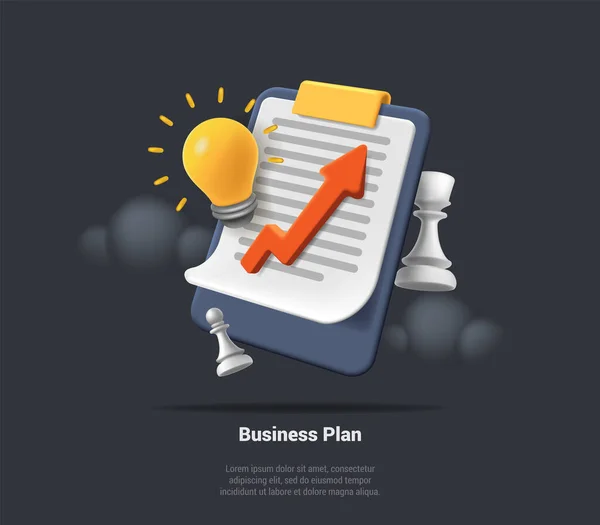 Business Plan Effective Time Planning Tools Project Development Icon Work — Stock Vector