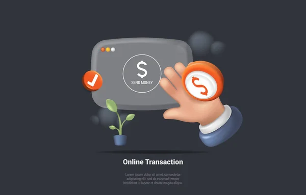 Zahlung Genehmigt Online Transaktion Kartenzahlung Pay Mobile Phone Online Banking — Stockvektor