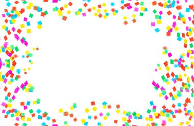 Festive overlay. Colorful explosion of paper confetti. Multicolored party decorations. Concept for Carnival, Christmas, New year, Valentines day.