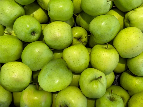 Grüner Apfel Rohfrucht Hintergrund Sammlung Gesunder Bio Frischprodukte — Stockfoto