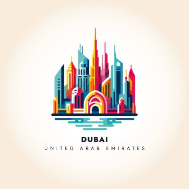 Dubai Modernliği: Iconic BAE Simgeleriyle Canlı Vektör Skyline