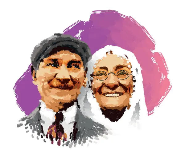 Mustafa Kemal Atatürk ve annesinin yağlı boya portresi.