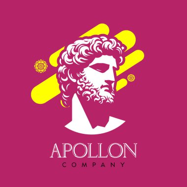 Apollon Şirketi - Vektör Düz Logo İllüstrasyonu