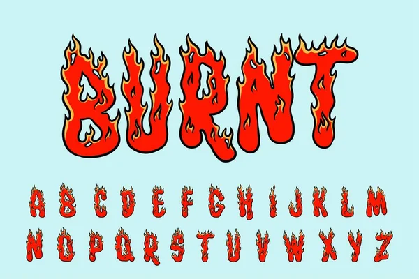 Alphabet Fire Betűtípus Letter Type Cartoon Vector Vektor Grafikák