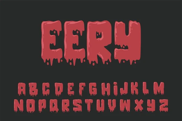 Alphabet Erry Horror Melt Graffiti Betűtípus Cartoon Vector Jogdíjmentes Stock Illusztrációk
