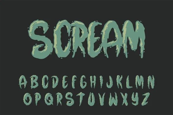 Alphabet Scream Splash Betűtípus Vector Jogdíjmentes Stock Illusztrációk
