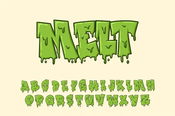 Graffiti Fat Melt Typeset Vector Dibujos Animados Ilustración De Stock
