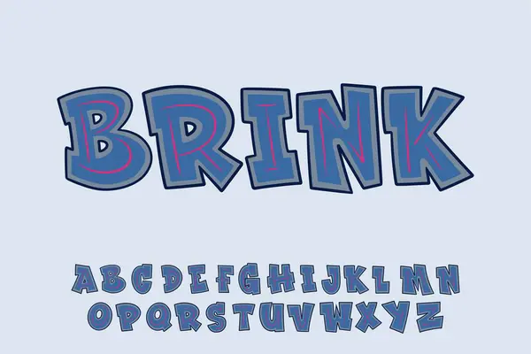 Alphabet Blue Graffiti Vector Sin Texto Cartas Ilustración De Stock