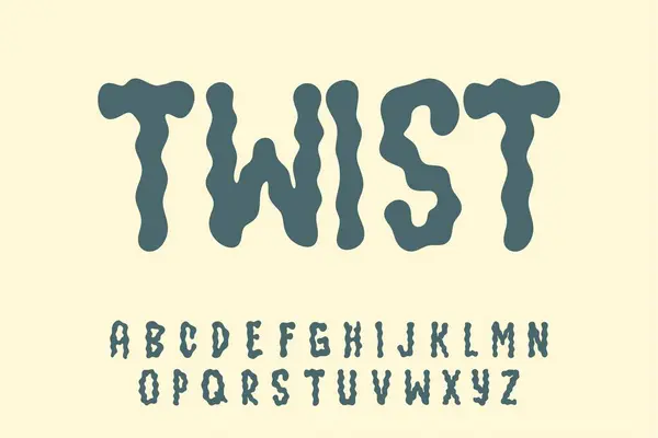 Alfabeto Twist Tipo Vector Letras Gráficos Vectoriales