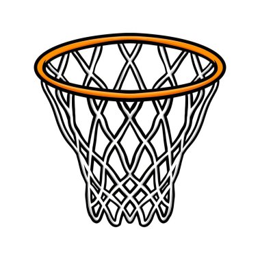 Basketbol Hoop İllüstrasyon Çizgi Film Vektörü