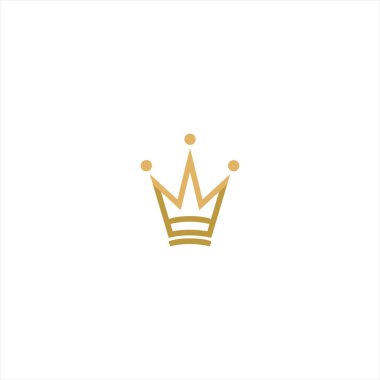 taç kral vektör simgesi tasarımı 
