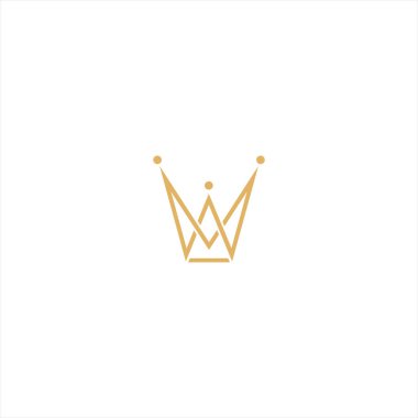 taç kral vektör simgesi tasarımı 