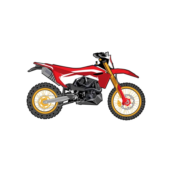 Vector Motocross Design Camisa Corrida — Vetor de Stock