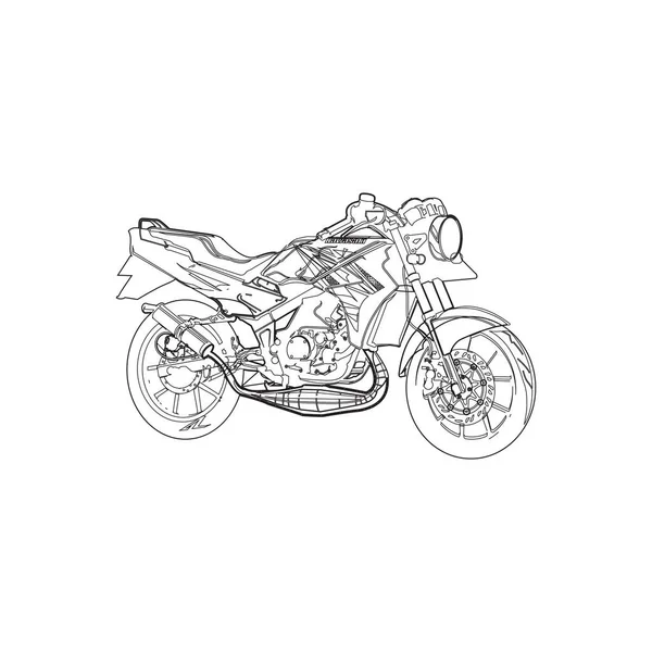 Motocicletas Com Fundo Modelo Estrutura Corpo Modelo Fio — Vetor de Stock
