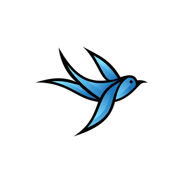Logotipo Pássaro Ilustração Colorida Projeto — Vetor de Stock