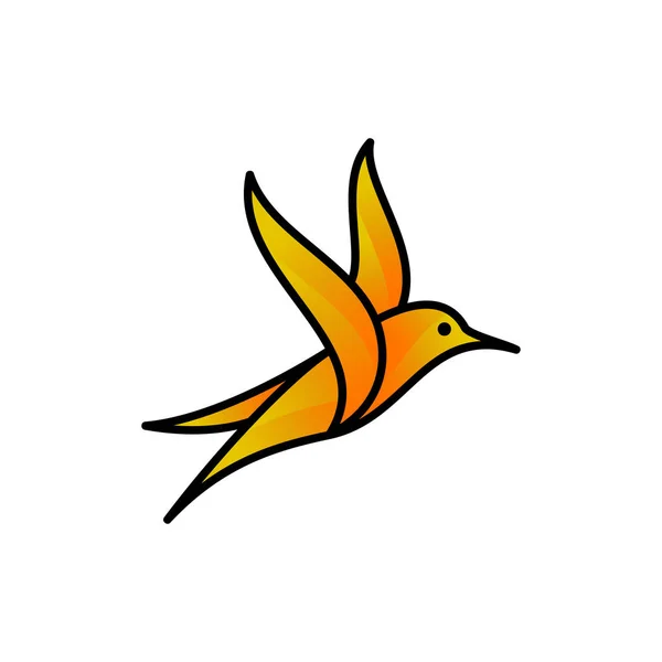Bird Logo Färgglad Design Illustration — Stock vektor
