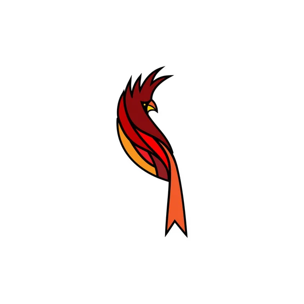 Kardinal Kuş Renkli Resimli Vektör Stoku — Stok Vektör