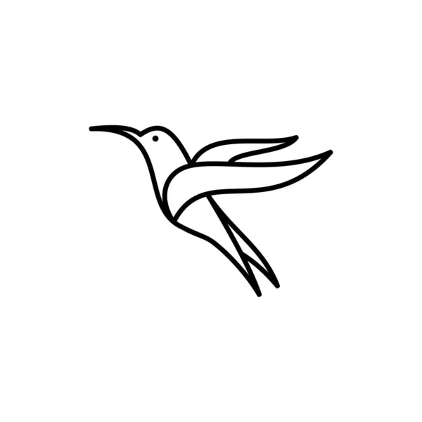 Pájaro Diseño Línea Continua Sobre Fondo Blanco — Vector de stock
