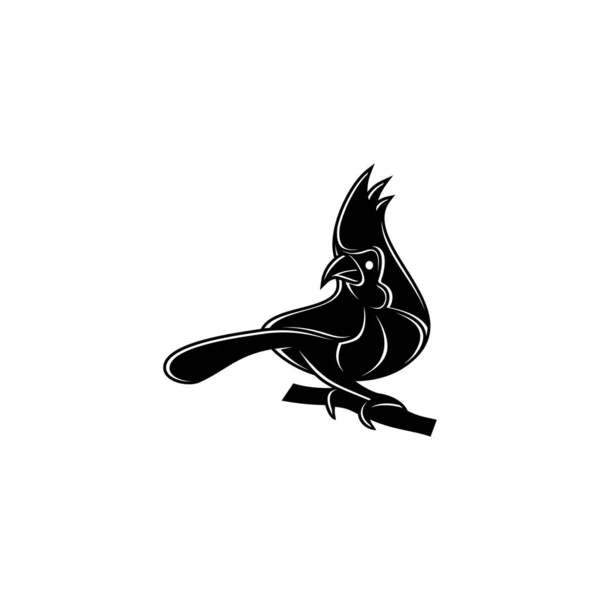 Silhouette Vectorielle Oiseau Cardinal — Image vectorielle