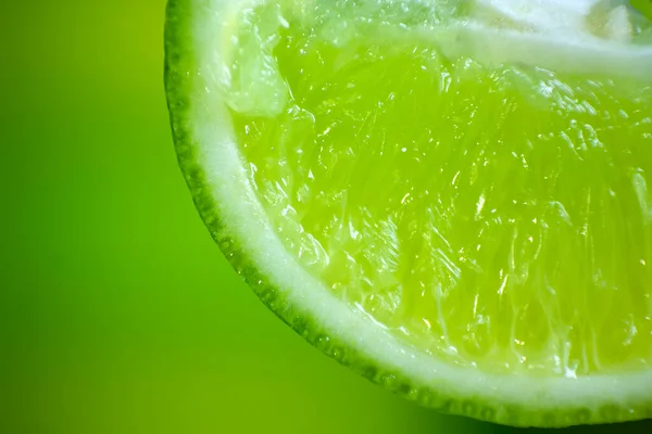 Close Slice Lime Για Flavor Food — Φωτογραφία Αρχείου