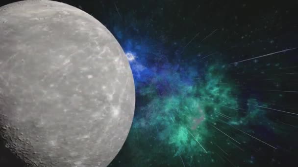 Mercury Planet Atmósfera Aislada Sobre Fondo Negro Atmósfera Solar Aislada — Vídeo de stock