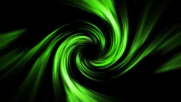 Rotazione Astratta Verde Rotazione Spirale Animazione Spirale Rotante Senza Soluzione — Video Stock