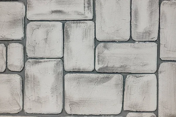 stock image Grey brick wall. Large brick on the wall. High quality photo